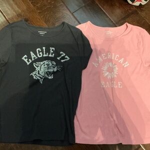 Two Women’s Medium American Eagle shirts